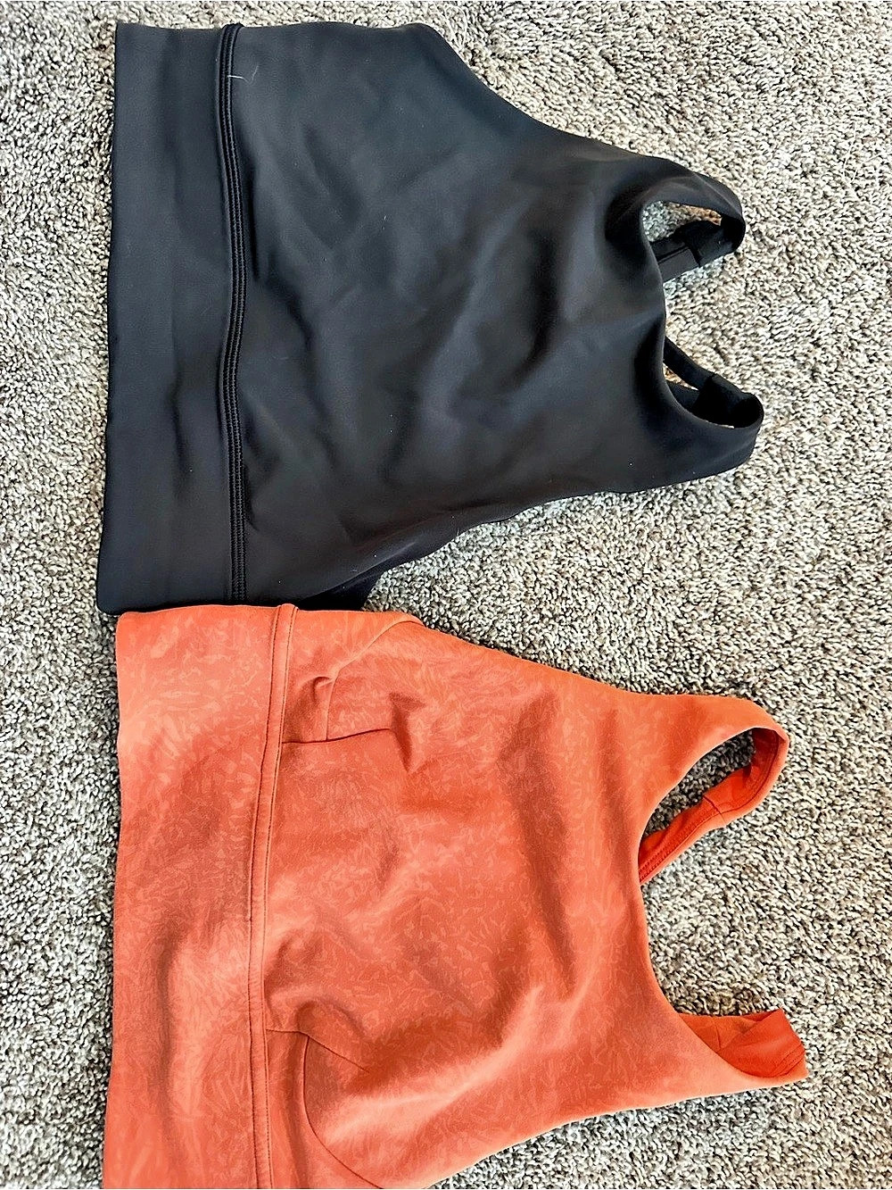 lululemon Free to Be Serene Bra High Neck Set Black & Orange